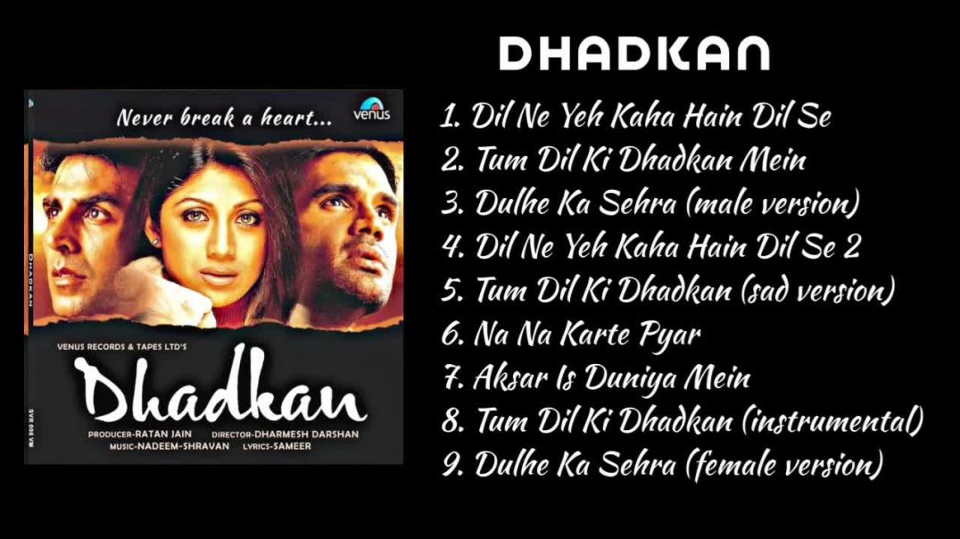 💙💙 Dhadkan Full Album Jukebox _ Akshay Kumar, Sunil Shetty _ Shilpa Shetty _ Nadeem–Shravan 💙💖💗💙❤